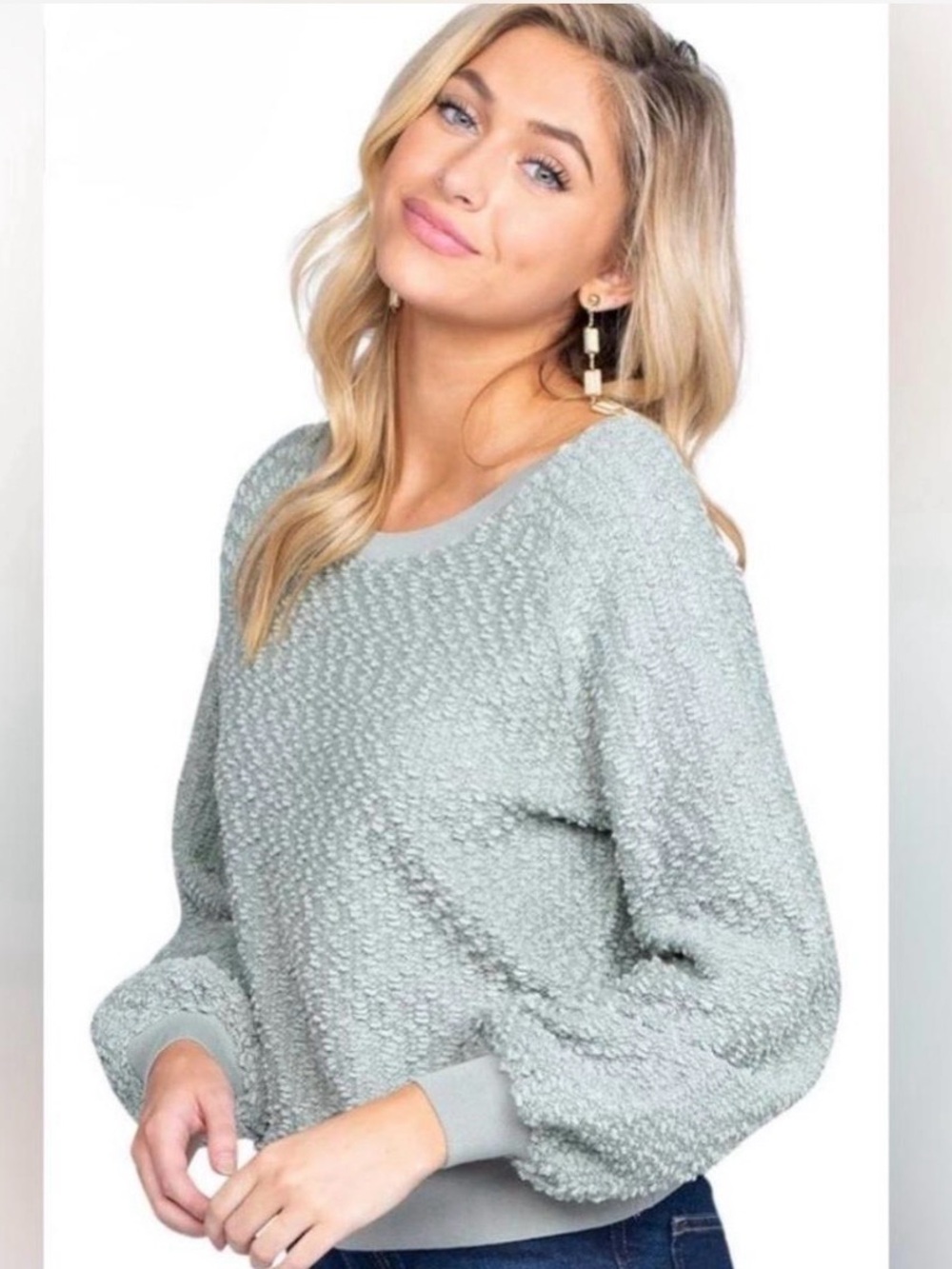NWT, The Southern Shirt Company, Bonfire Seater, Aqua Gray, Size S